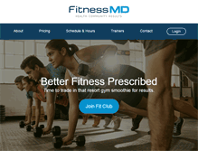 Tablet Screenshot of fitnessmdonline.com